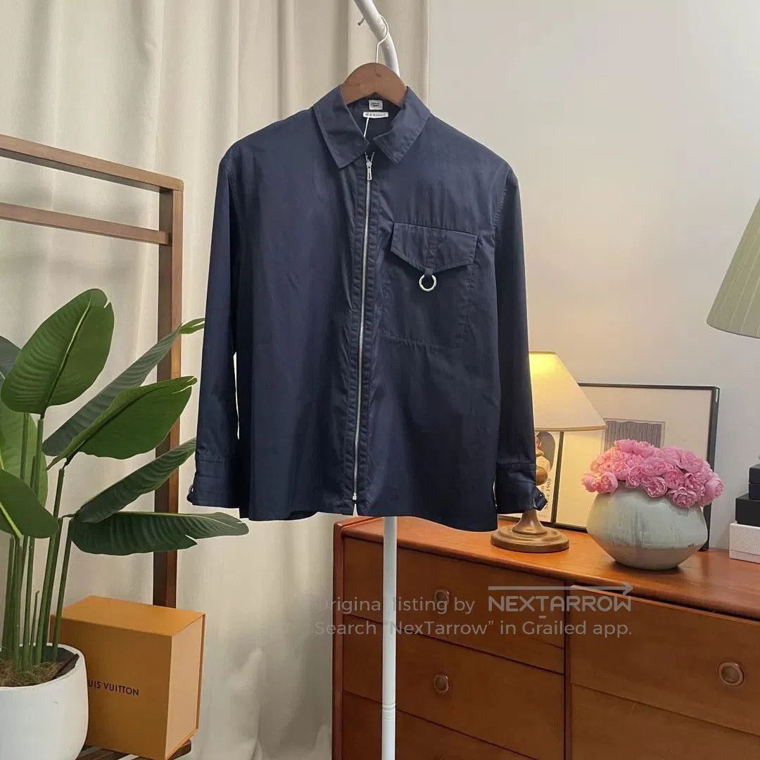 Hermes HERMES Solid Long Sleeve Shirt Jacket. Size US XS / EU 42 / 0 - 1 Thumbnail