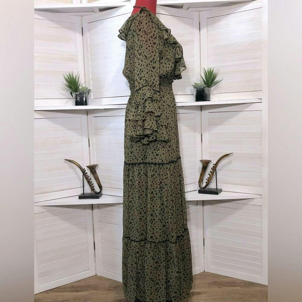 MISA Los Angeles NWT Misa Los Angeles boho Mavistela green ruffled dress XS Size XS / US 0-2 / IT 36-38 - 6 Thumbnail