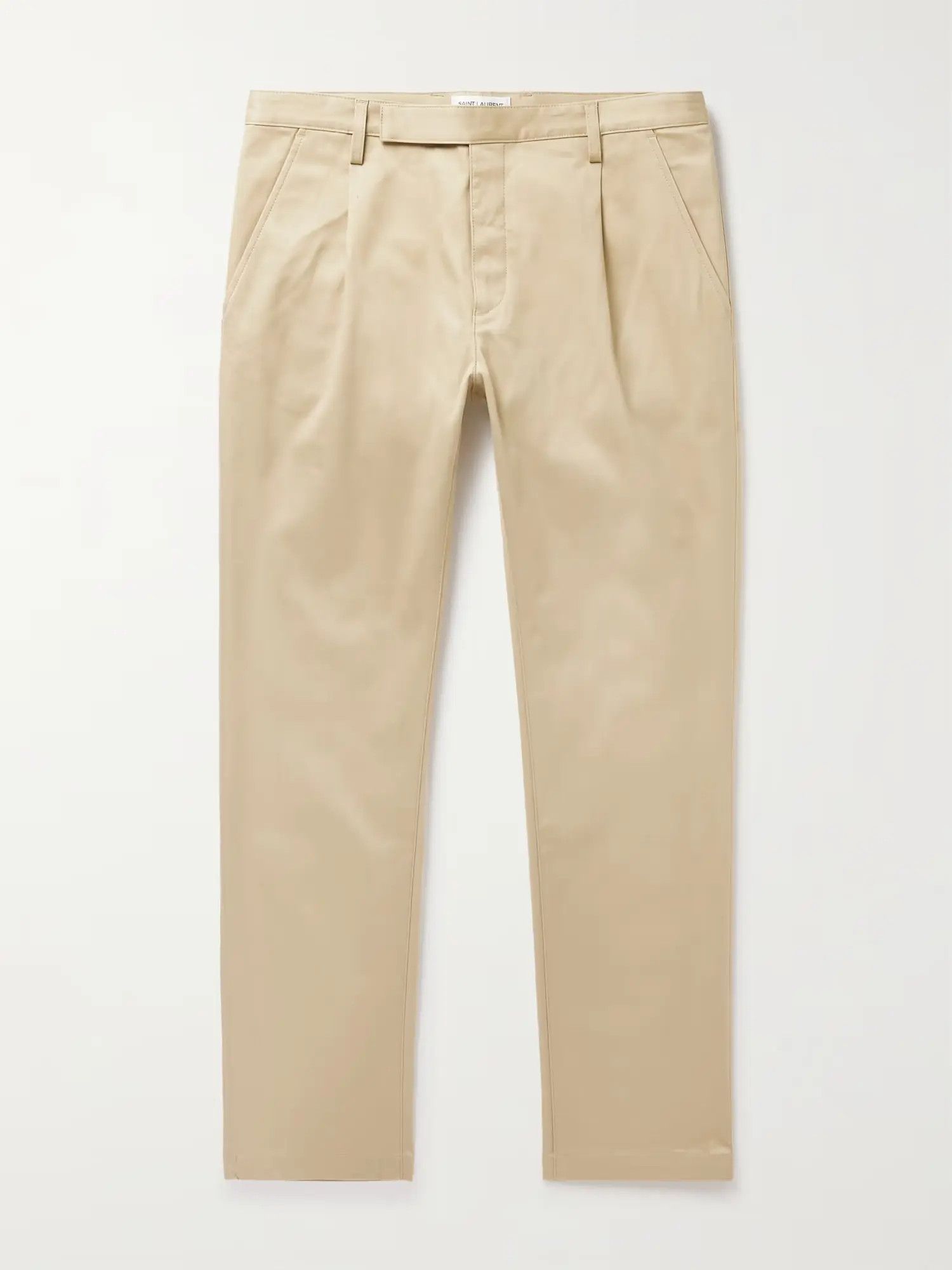 Saint Laurent Paris o1s1wg110924 Classic Chino Pants in Cotton Twill in Beige Size US 34 / EU 50 - 1 Preview