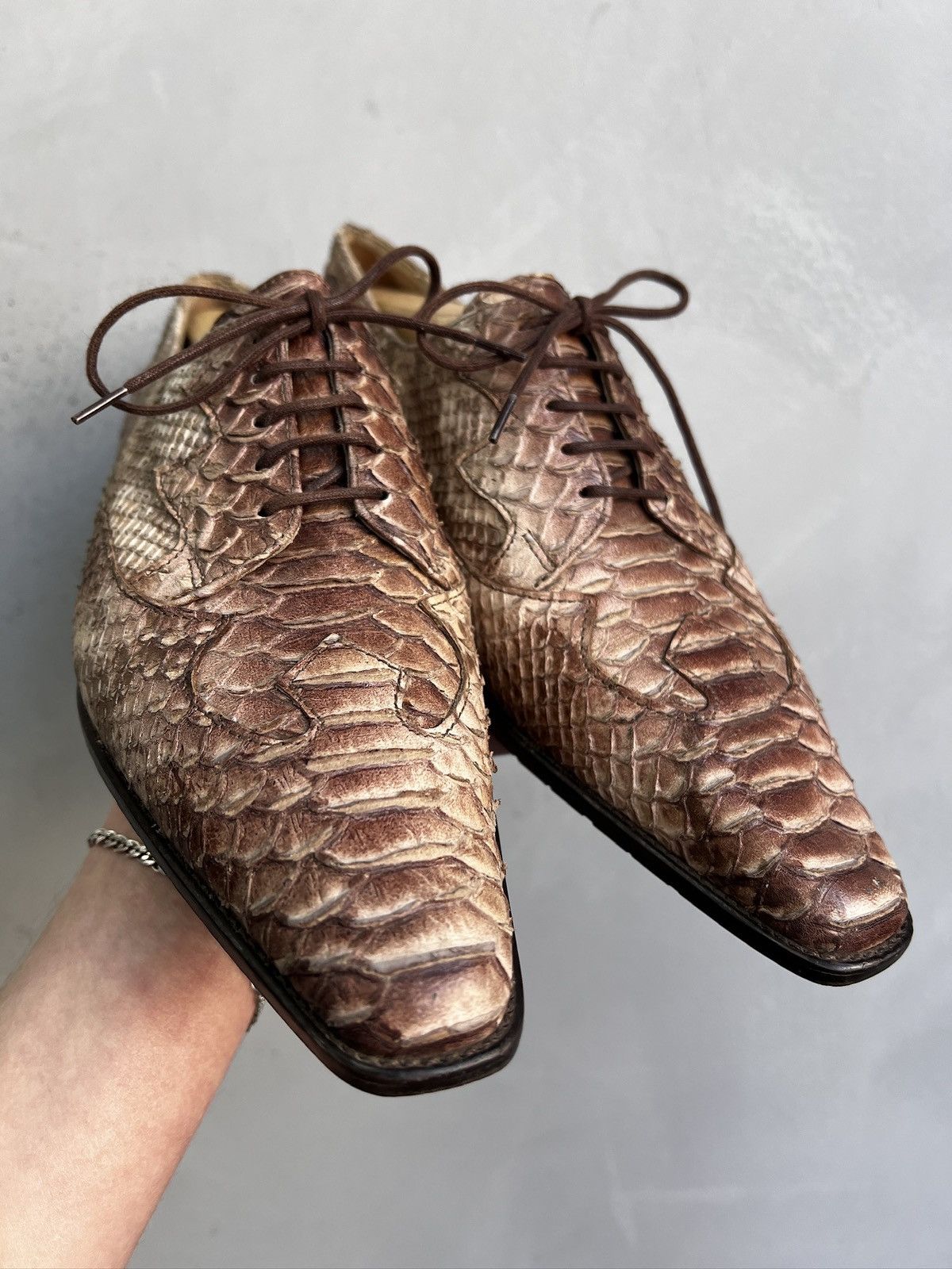 If Six Was Nine Leather python snake low shoes hype rick owens style 90s Size US 6 / IT 36 - 3 Thumbnail