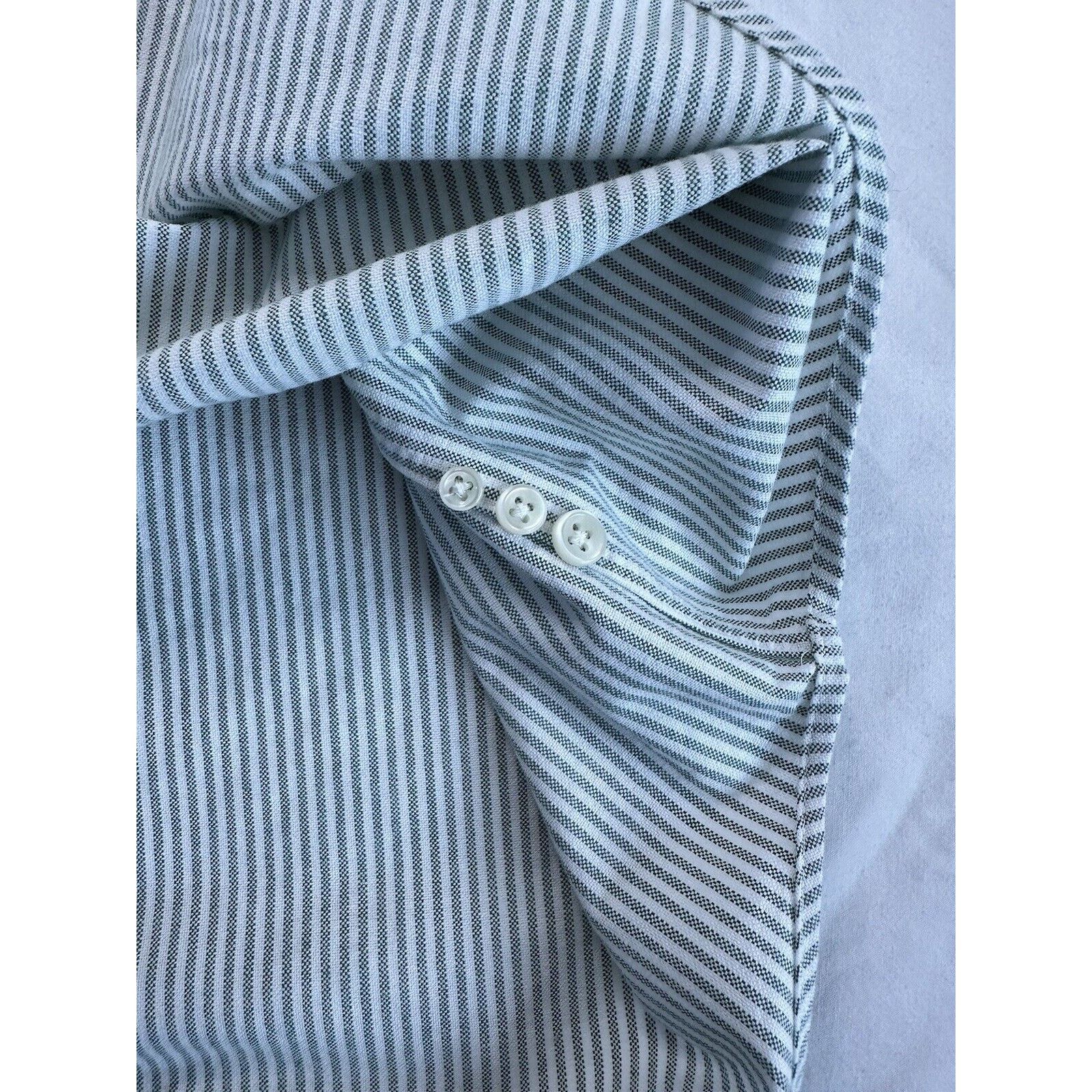 Ralph Lauren Ralph Lauren Custom Fit, XL Shirt Green White Striped/Pony Size US XL / EU 56 / 4 - 5 Thumbnail
