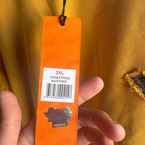 Designer × Von Dutch NWT VON DUTCH MUSTARD FRENCH TERRY CREWNECK SWEATSHIRT 2XL Size US XXL / EU 58 / 5 - 5 Thumbnail