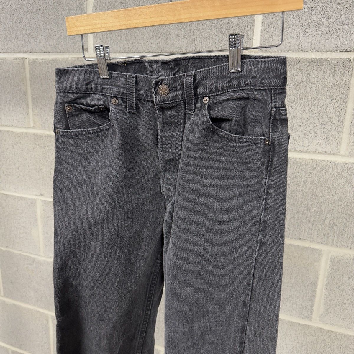 Levi's Vintage 90s Levi's 501 Faded Black Jeans ERD Grunge Chrome Size US 28 / EU 44 - 3 Thumbnail