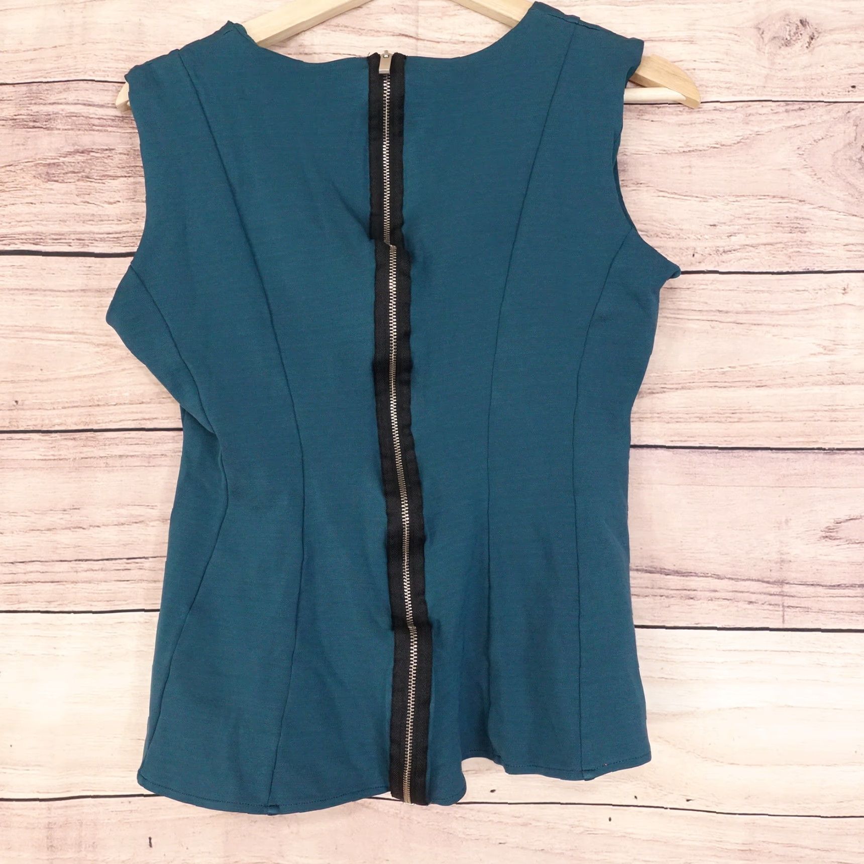 H&M H&M Sleeveless Green Blouse Top Womens Medium Cotton Casual Size M / US 6-8 / IT 42-44 - 3 Thumbnail