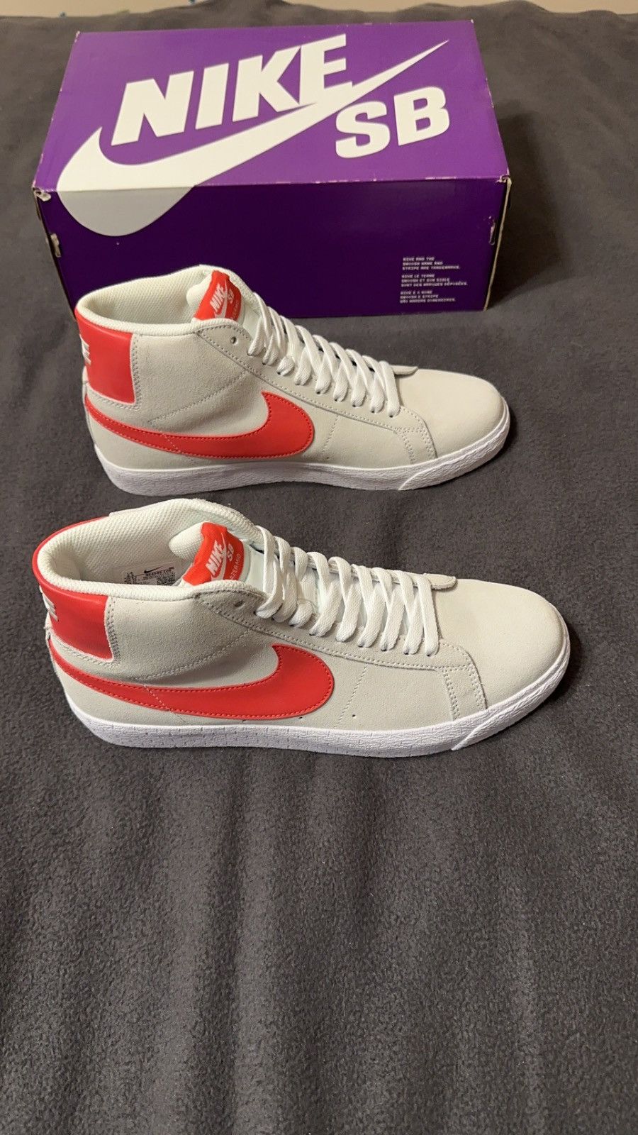 Nike SB Zoom Blazer Mid Summit Off White Lobster Red