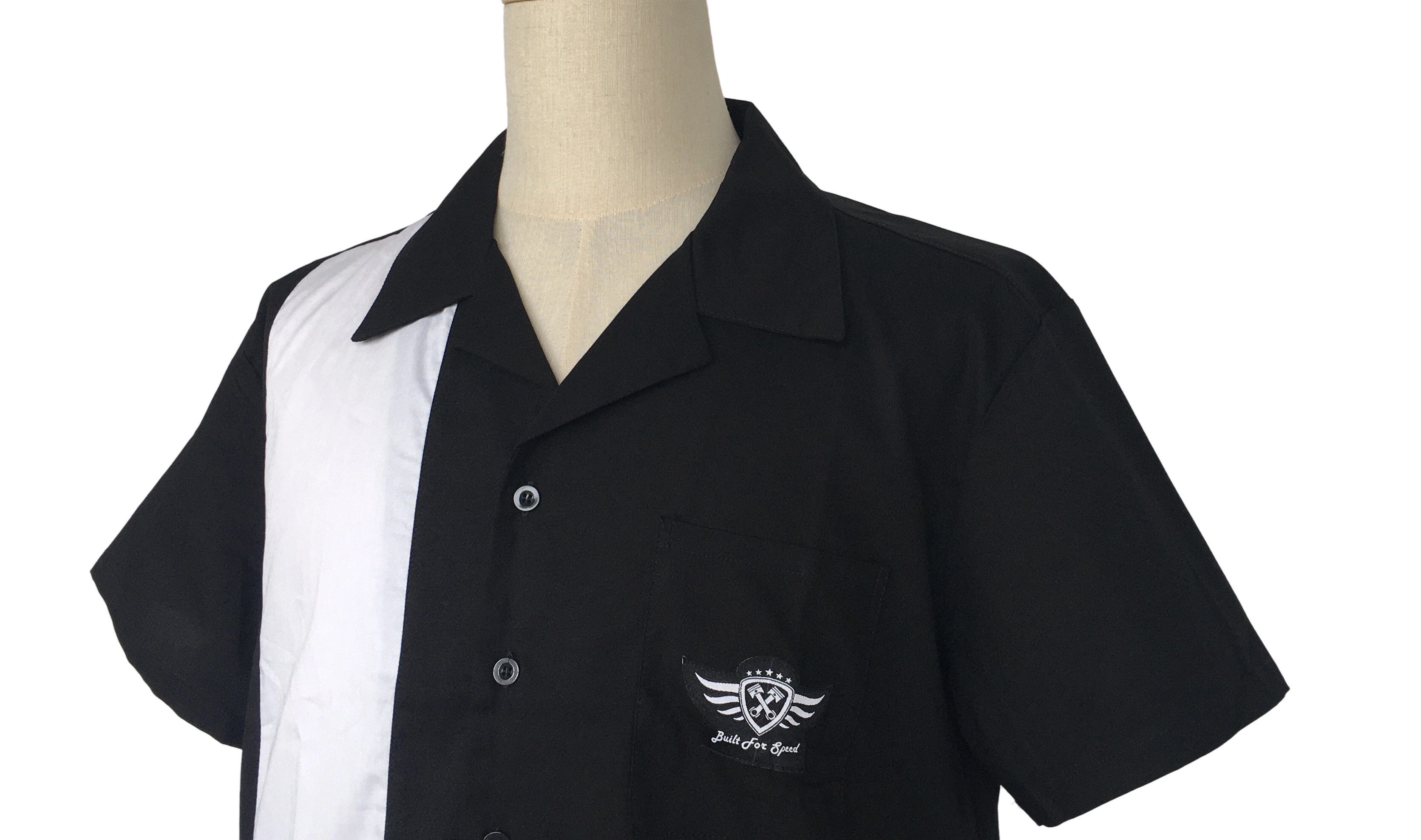 Other Black Men Shirts Patch Pocket White Panel Vintage Style Size US XXL / EU 58 / 5 - 5 Thumbnail