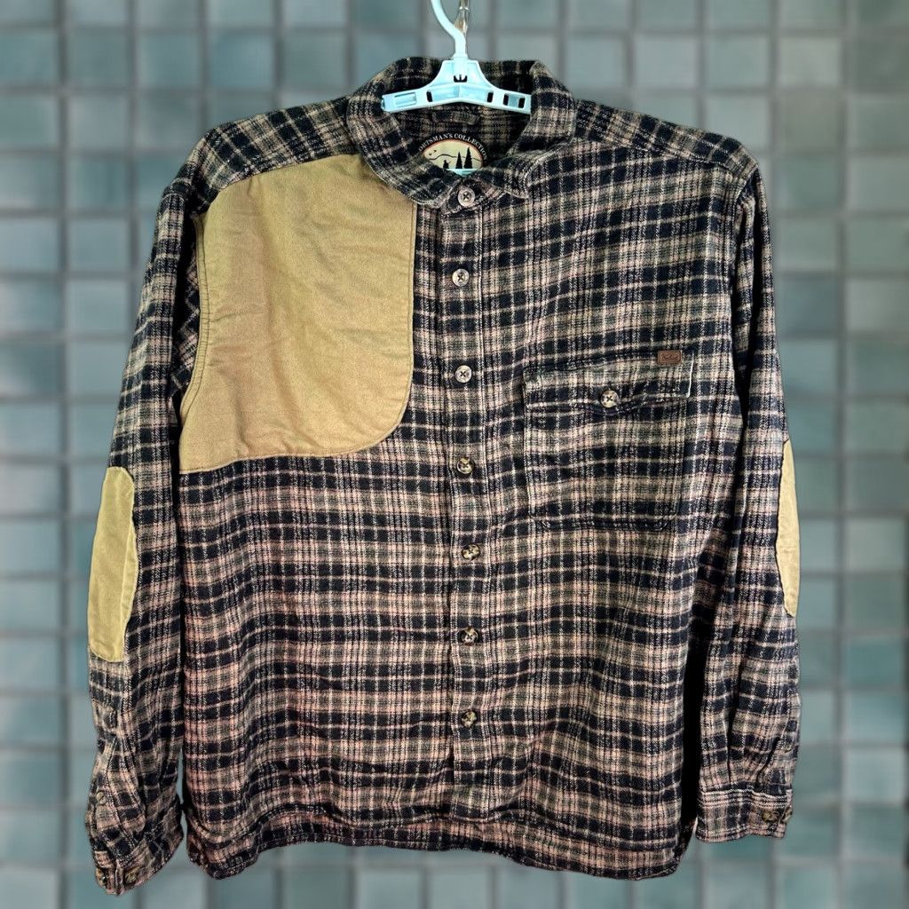 Vintage Woolrich Shirt Mens Plaid Flannel Shooting Patch 2XL Tan/Black Size US XXL / EU 58 / 5 - 1 Thumbnail
