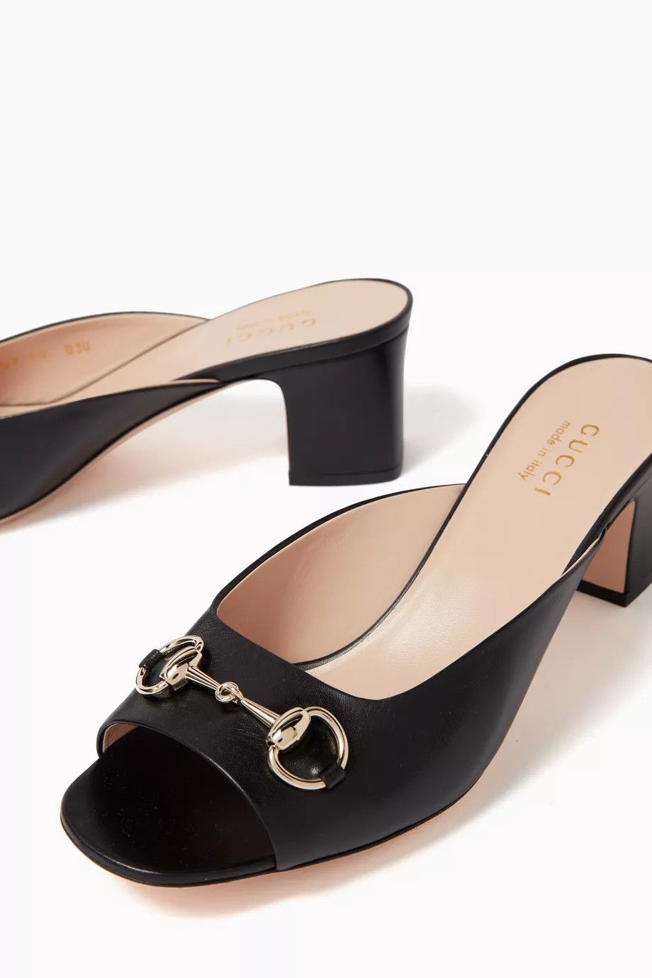 Gucci o1loc1c0426 816607 Women's Horsebit Slides in Black Size US 8 / IT 38 - 4 Thumbnail