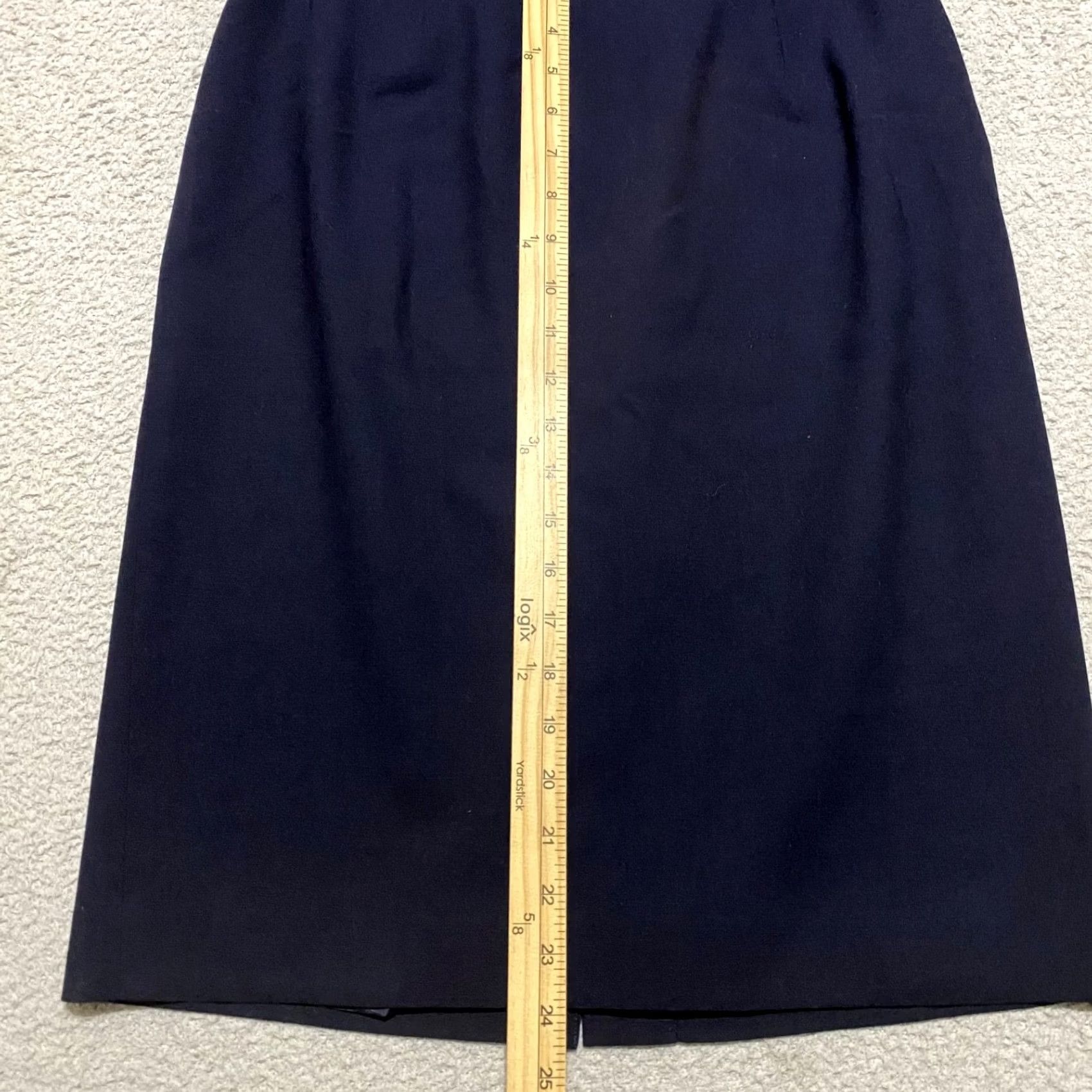 Talbots Talbots Womens Skirt Blue Pencil Straight Office Business 100% Wool Lined Size 8 Size 30" / US 8 / IT 44 - 5 Thumbnail