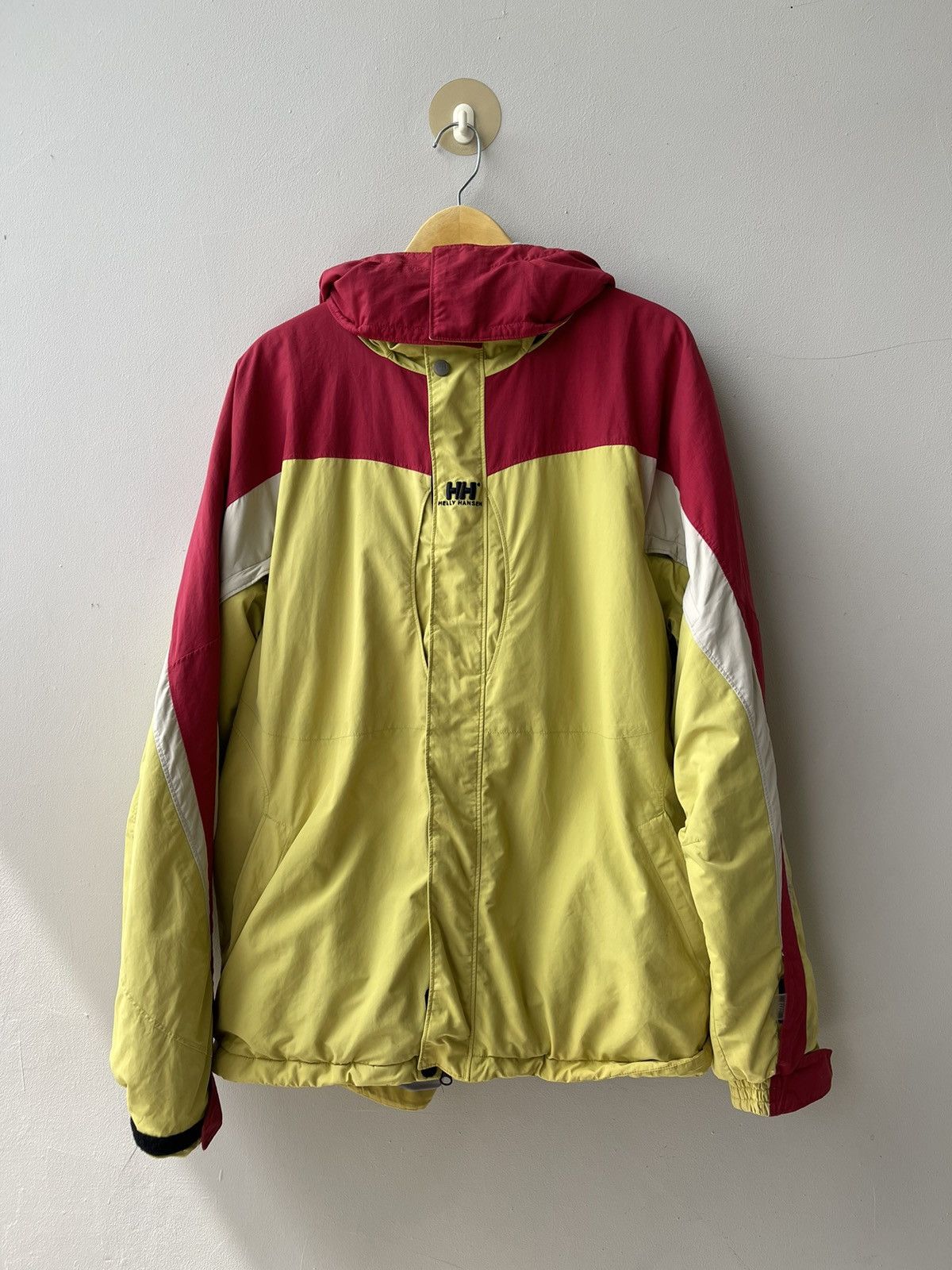 image of Vintage 90's Helly Hansen Outdoor Colourblock in Yellow, Men's (Size Large)