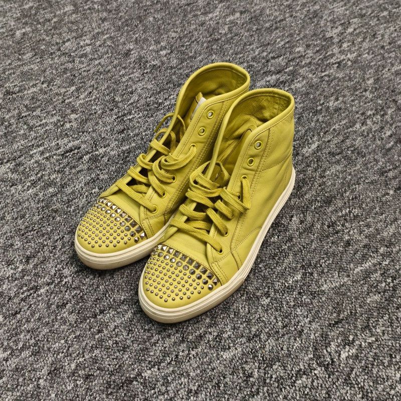 Gucci Gucci High Top Studded Sneakers in Yellow Size US 6.5 / EU 39-40 - 1 Thumbnail