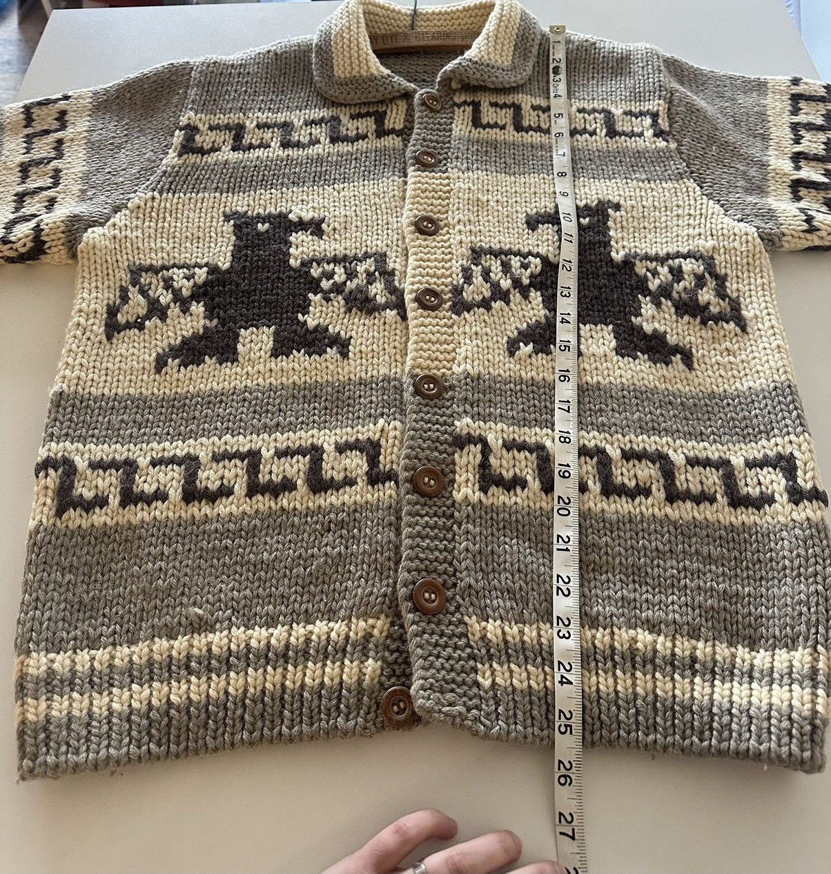 Vintage Vintage Cowichan Button Down Cardigan Sweater Thunderbird Size US S / EU 44-46 / 1 - 5 Thumbnail