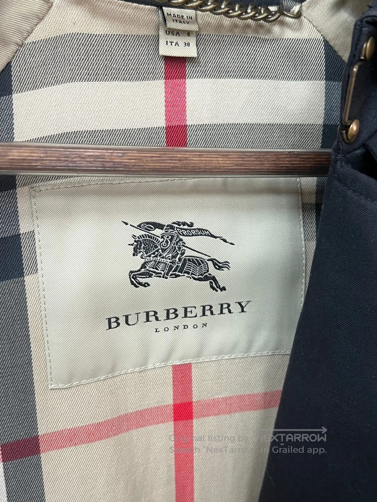 Burberry Burberry Inner Check Trench Coat. Size XXS / US 00 / IT 34 - 4 Thumbnail