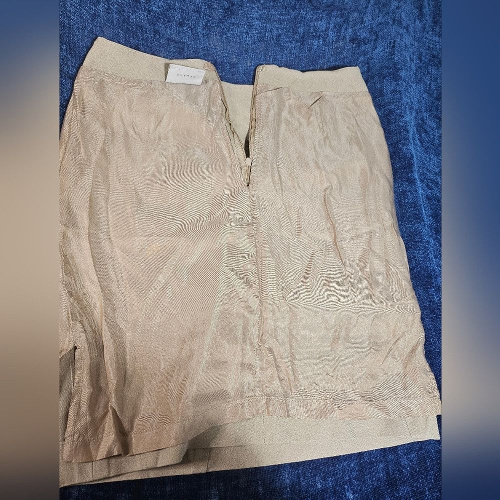 Other Akris Punto Khaki Canvas Knee Length Skirt 6 Size 26" / US 2 / IT 38 - 7 Thumbnail