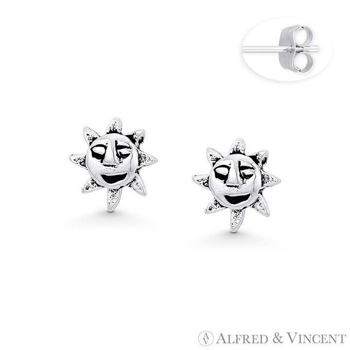 Other Aztec / Mayan Sun God Stud Earrings in .925 Sterling Silver Size ONE SIZE - 1 Preview