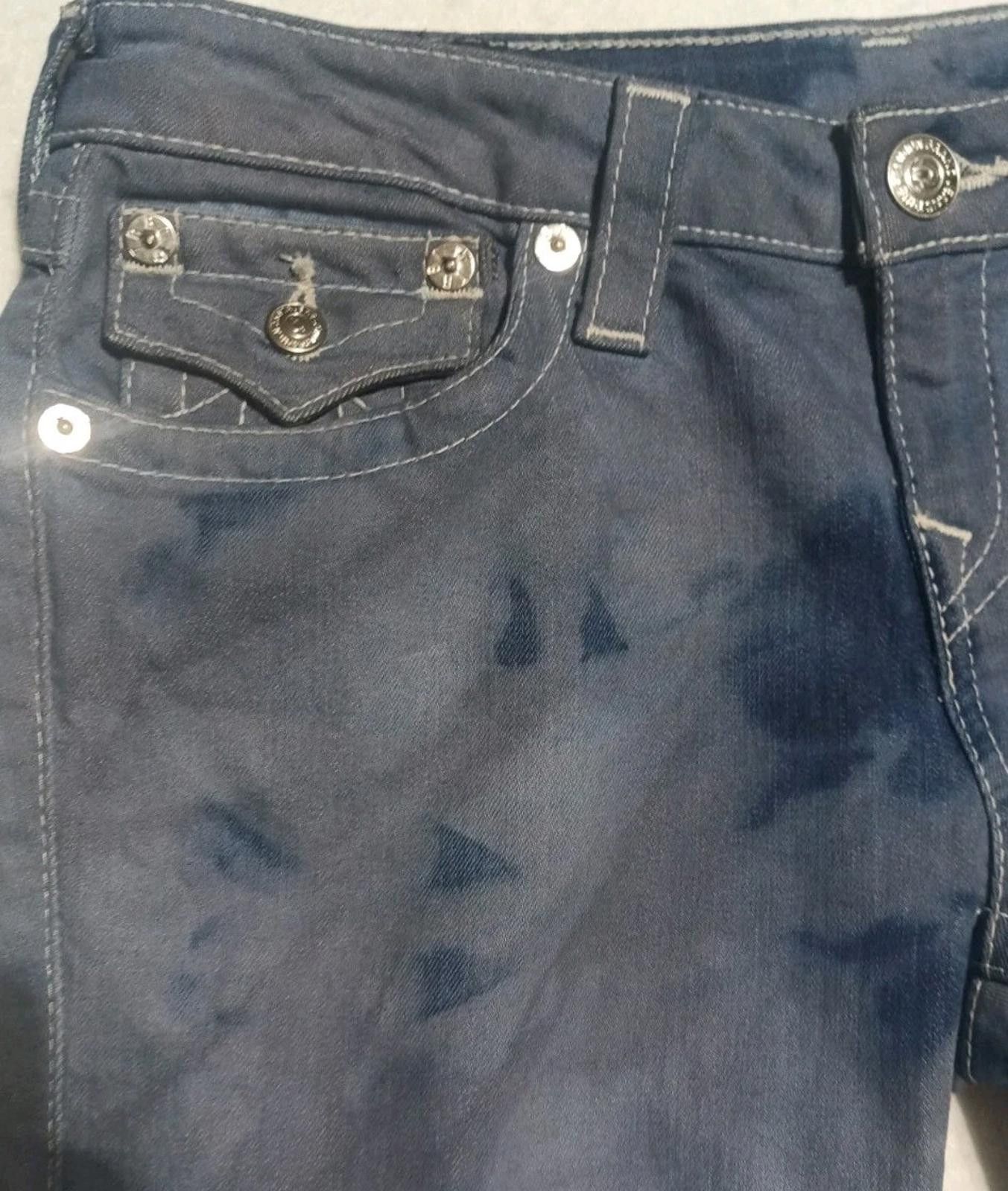 True Religion True Religion Women’s 29 Capri Jeans Distressed Denim Ripped Size 29" - 3 Thumbnail