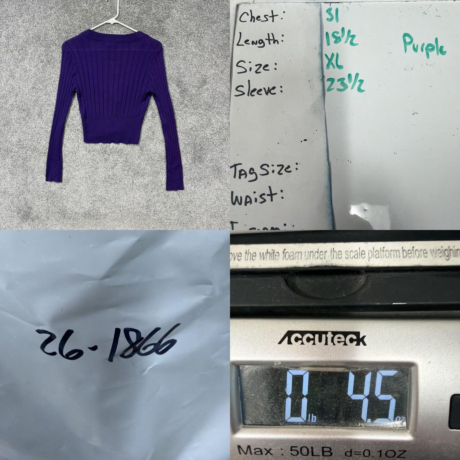 Vintage VINTAGE Wet Seal Cardigan XL Cropped 100% Cotton V-Neck Long Sleeve Purple Teens Junior Slim Knit Buttoned All Seasons Sweater Size XL / US 12-14 / IT 48-50 - 8 Thumbnail