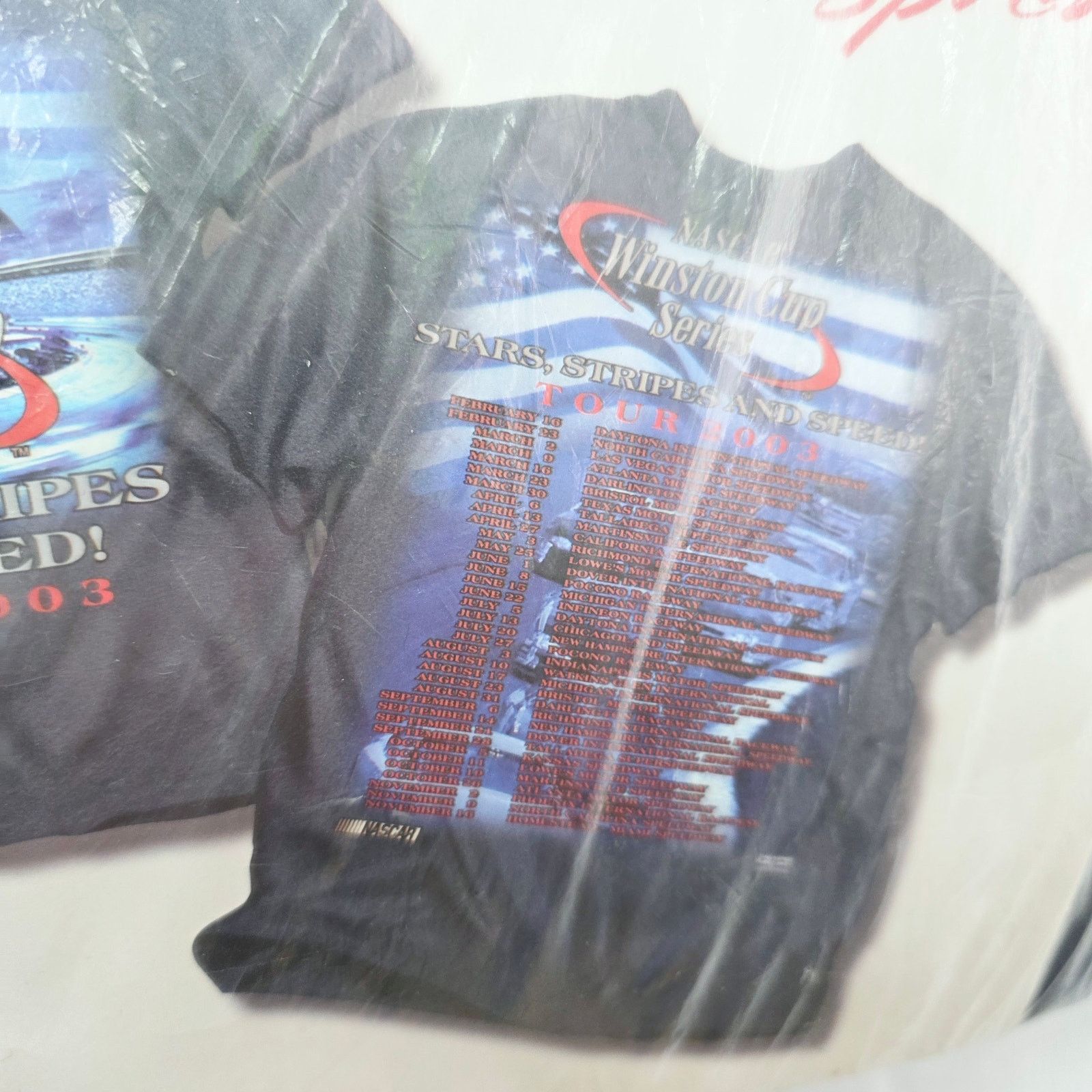 Vintage VTG Nascar Winston Cup Stars Stripes & Speed Tour T-Shirt Size US XL / EU 56 / 4 - 3 Thumbnail