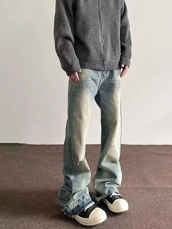 Japanese Brand Midori x Risa Street hip-hop washed vintage baggy jeans Size US 34 / EU 50 - 5 Thumbnail