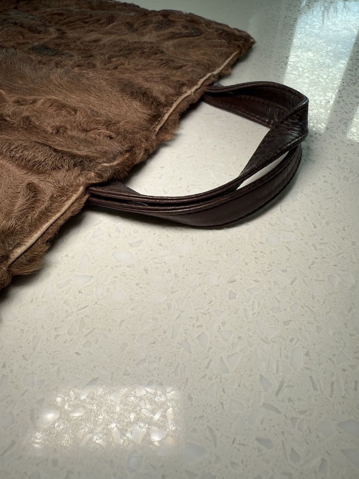 Loewe Loewe Karakul (Persian) Lambswool Tote with Lambskin Handles Size ONE SIZE - 9 Thumbnail