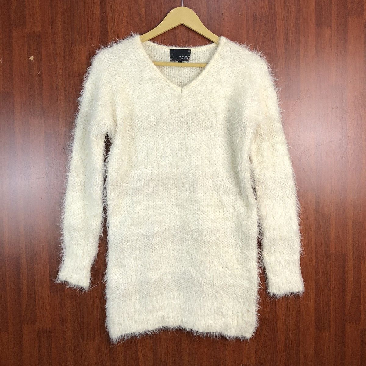 HK Works London White Stripe Mohair Knitwear #934