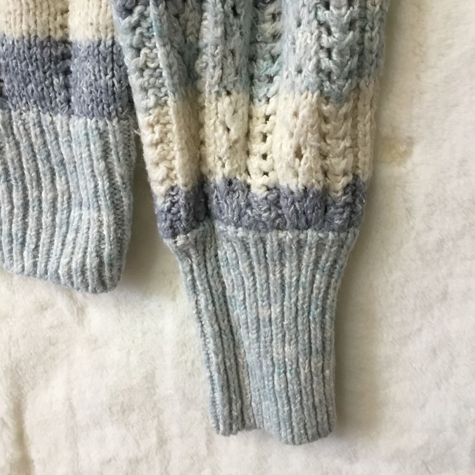 Gap GAP Blue and White Striped Knit Sweater Top Size S / US 4 / IT 40 - 8 Thumbnail