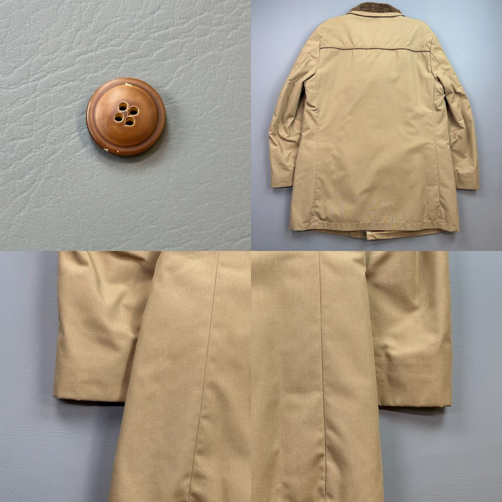 McGregor VINTAGE McGregor Jacket Mens 40 Tan Faux Fur Lined Rancher Coat USA Union Made Casual Cotton Canvas Cowboy Western 80s Classic Outerwear Mens Size US XXS / EU 40 - 8 Thumbnail