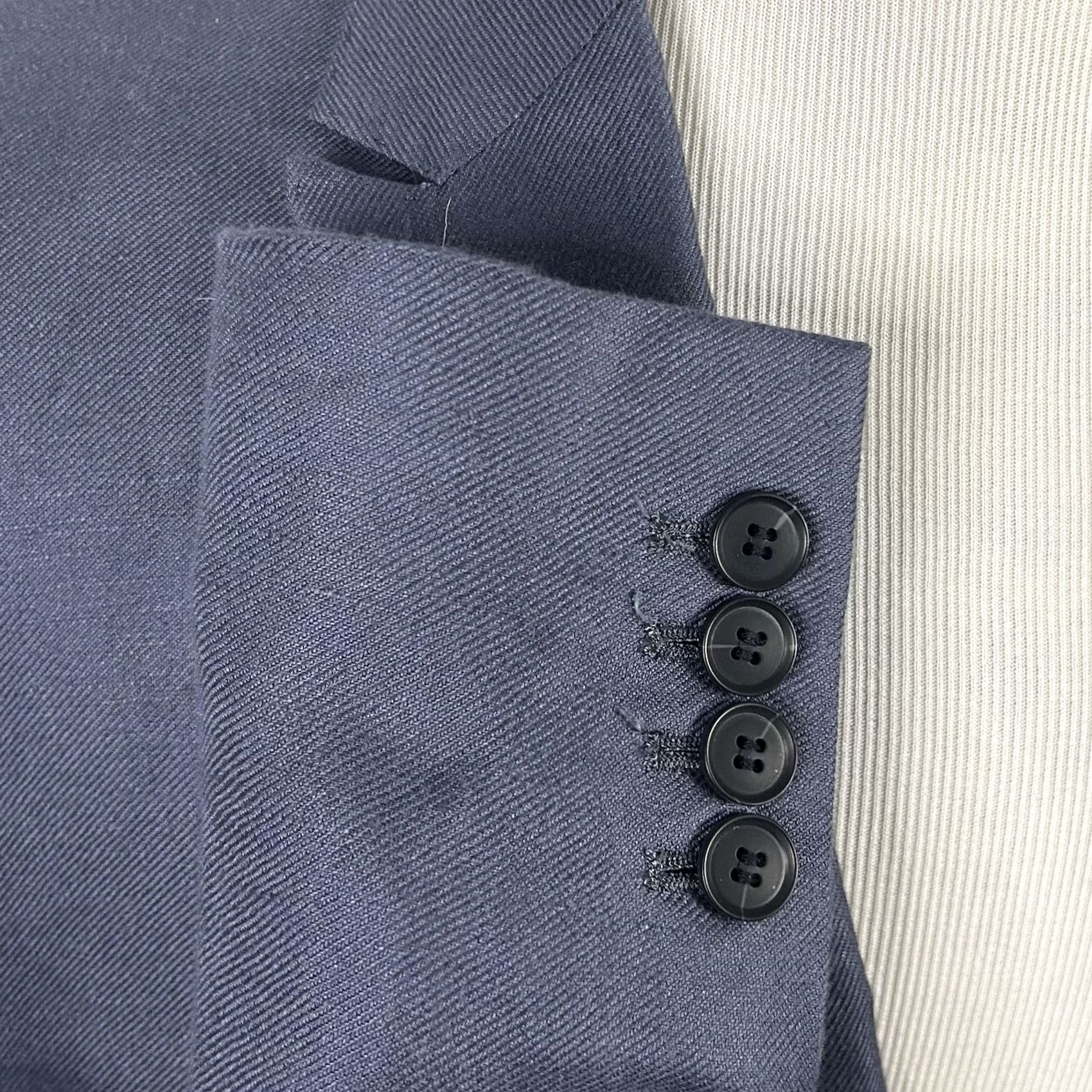 H&M H&M 44R Sport Coat Linen Blend Blue Gray Two Button Lined Double Vented Jacket/Coat Mens Regular Medium? Size US XS / EU 42 / 0 - 5 Thumbnail