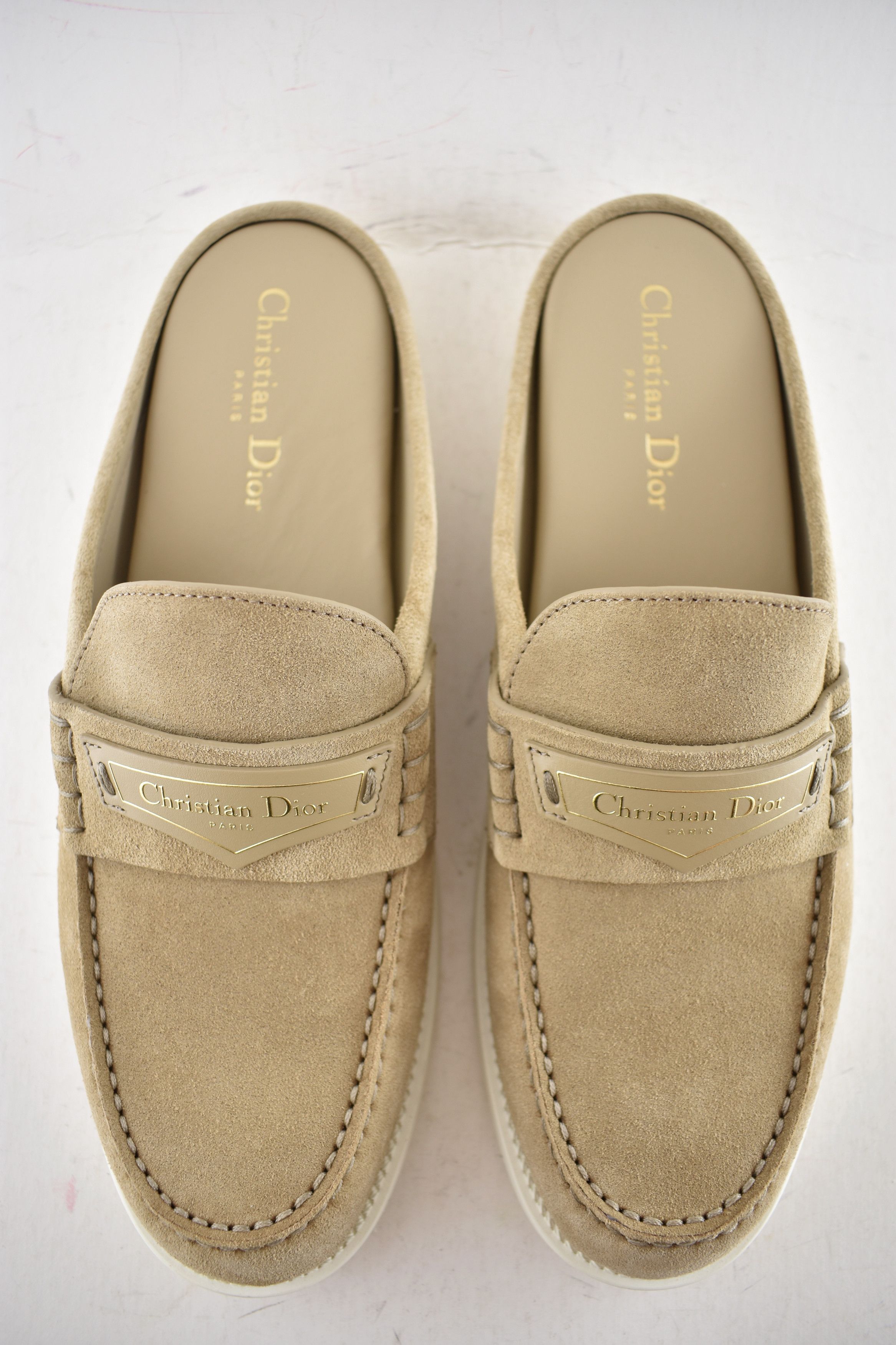 Dior Dior Boy Mule Corde Beige Suede Backless Logo Loafer Flat 42 Size US 12 / IT 42 - 13 Thumbnail
