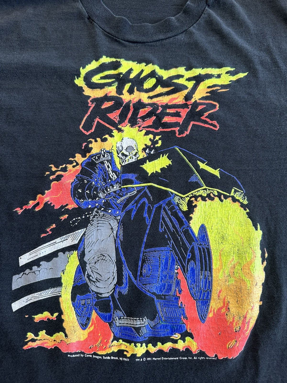 Marvel Comics 1991 Vintage Marvel Comics Ghost Rider Tee Size US XL / EU 56 / 4 - 4 Thumbnail