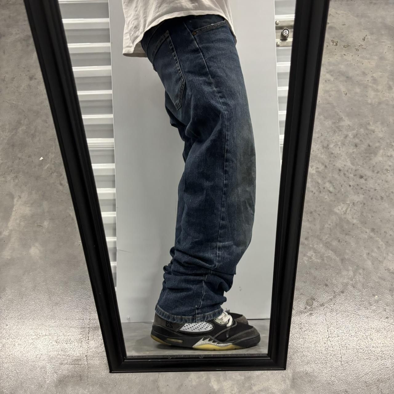 Japanese Brand × Vintage Crazy Vintage Y2K/2000s Faded Dark Wash Grunge Denim Jeans! Size US 32 / EU 48 - 2 Thumbnail