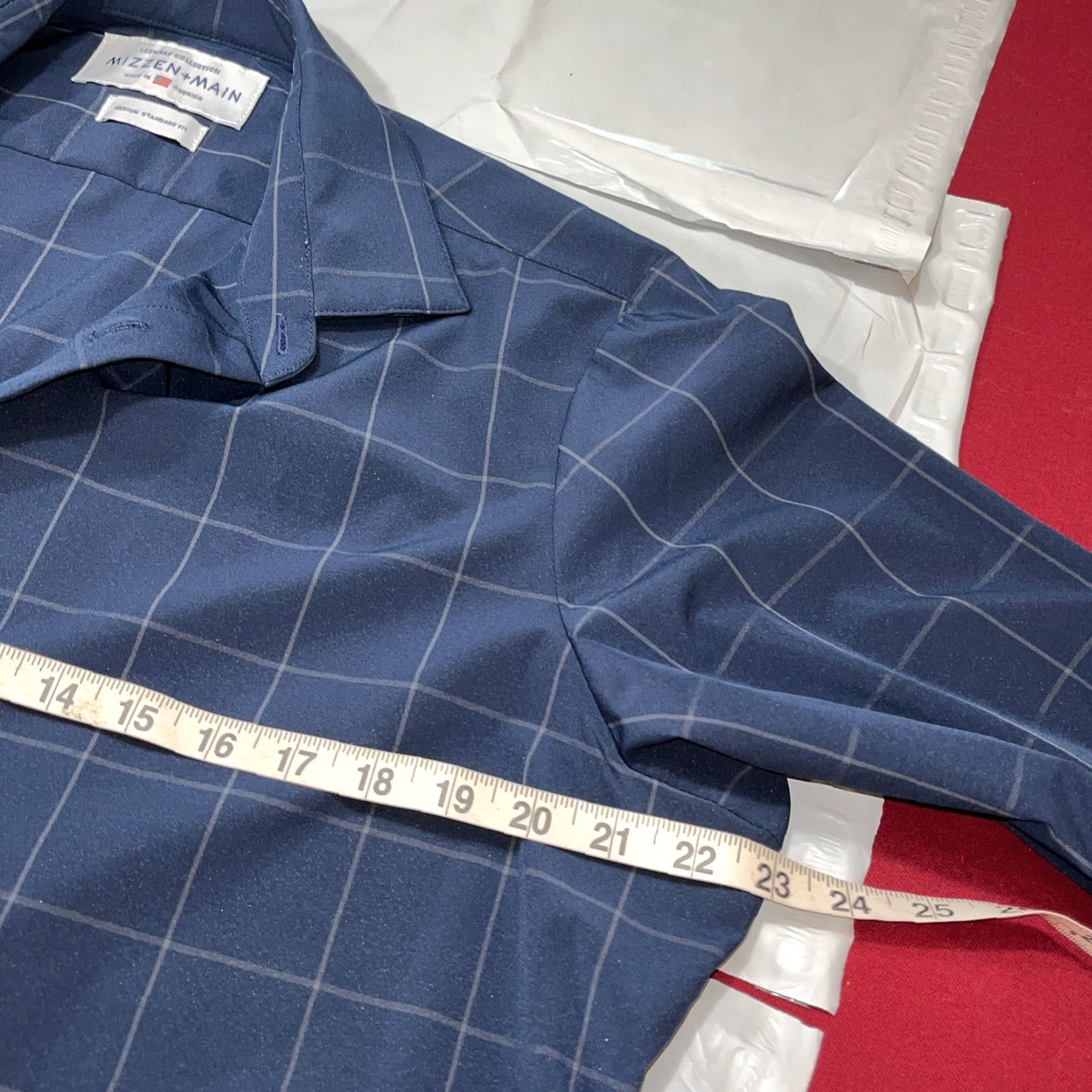 Mizzen+Main Mizzen+Main BLUE WIDE checkered SHIRT Leeward Standard Fit Button up Mens Med Size US M / EU 48-50 / 2 - 5 Thumbnail