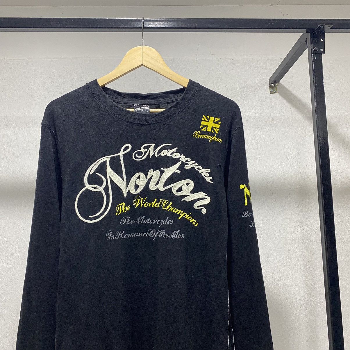 Japanese Brand Sick☠️ Norton Motor Racing Poem 90s Punk Y2K Size US S / EU 44-46 / 1 - 3 Thumbnail