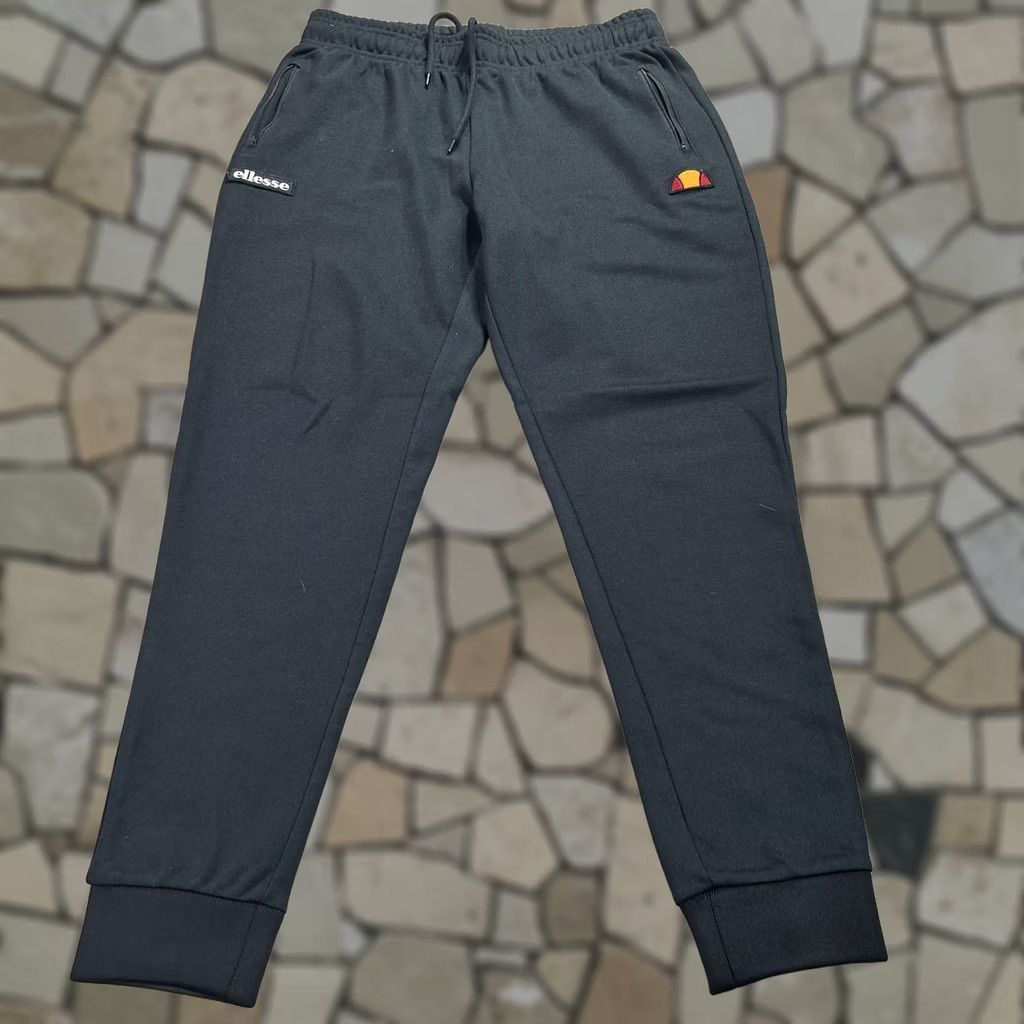 Ellesse Ellesse Mens Medium Black Fleece Jogger Sweatpants with Pockets EM04351 Size US 31 - 1 Thumbnail