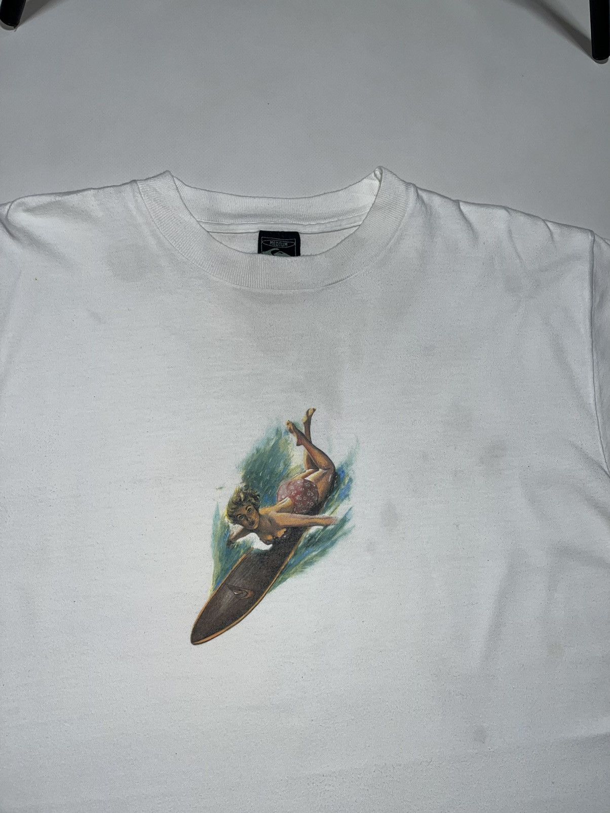 Quiksilver Vintage 90’s Quiksilver Archive Surf Style T- Shirt Size US M / EU 48-50 / 2 - 7 Thumbnail
