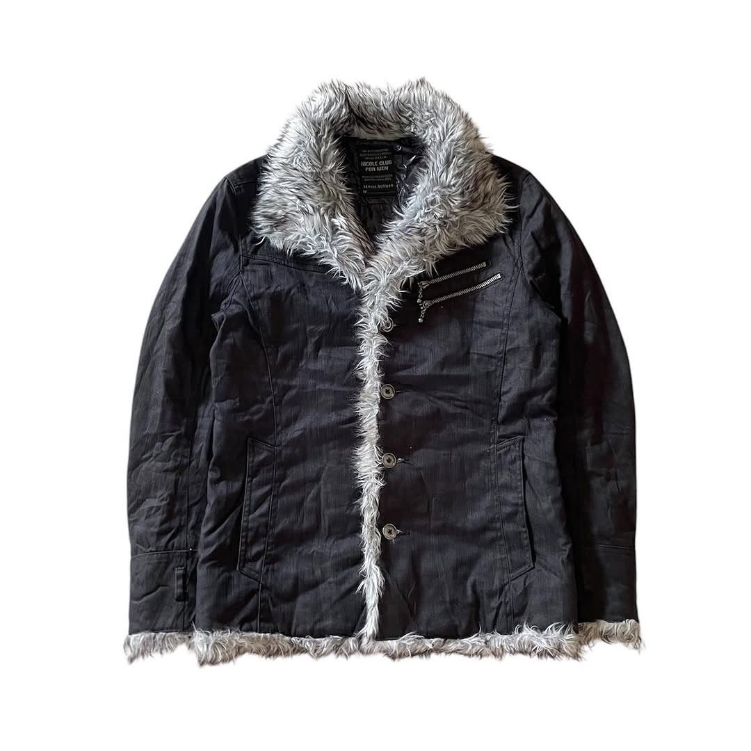 Nicole Club Nicole Club Arctic Fur Trimmed Button Up Jacket Size US M / EU 48-50 / 2 - 1 Thumbnail