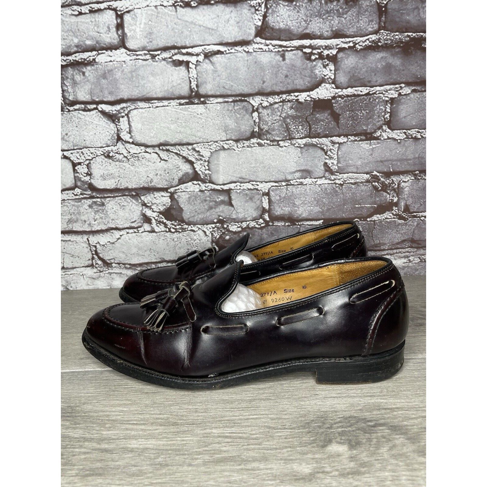 Other Vtg Royal Tweed Burgundy Leather Tassel Loafers Dress Shoes Size US 10 / EU 43 - 19 Thumbnail