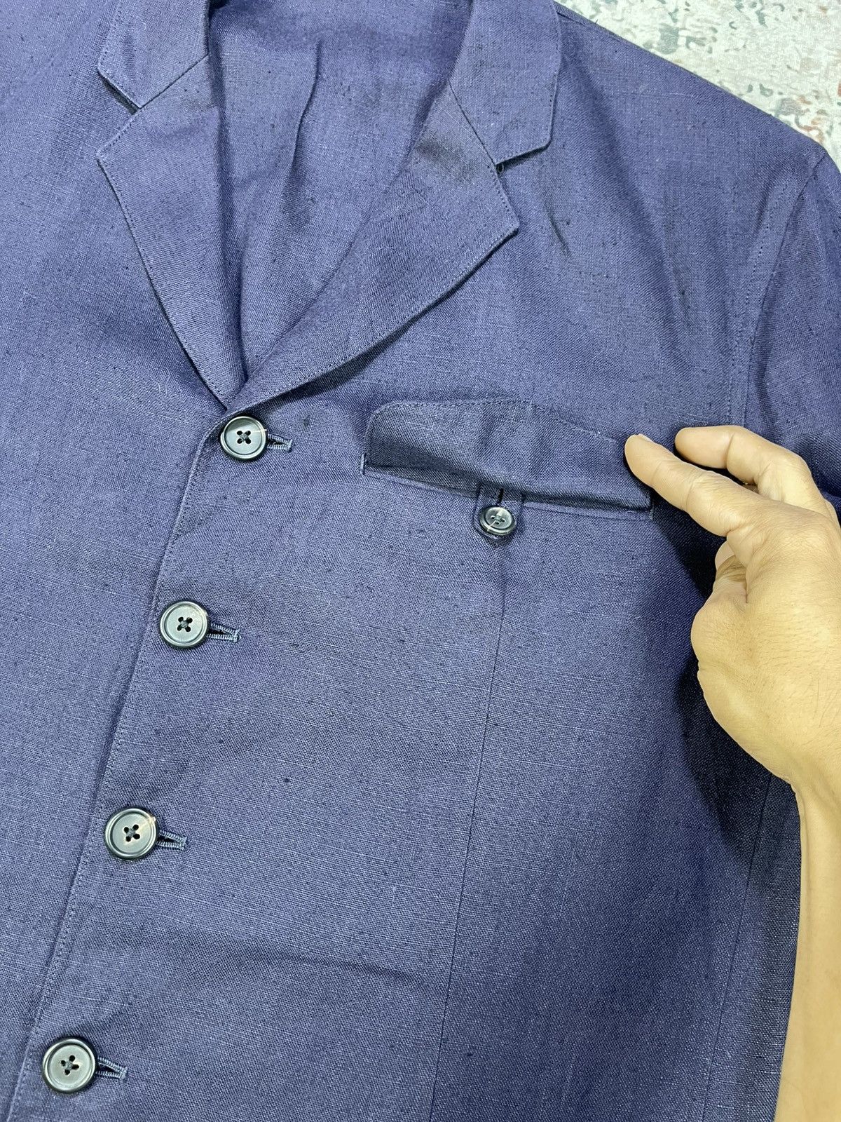 Y's for Men Yohji Yamamoto A/W 2016 Y’s For Men Indigo Hemp Jacket Size US M / EU 48-50 / 2 - 9 Thumbnail