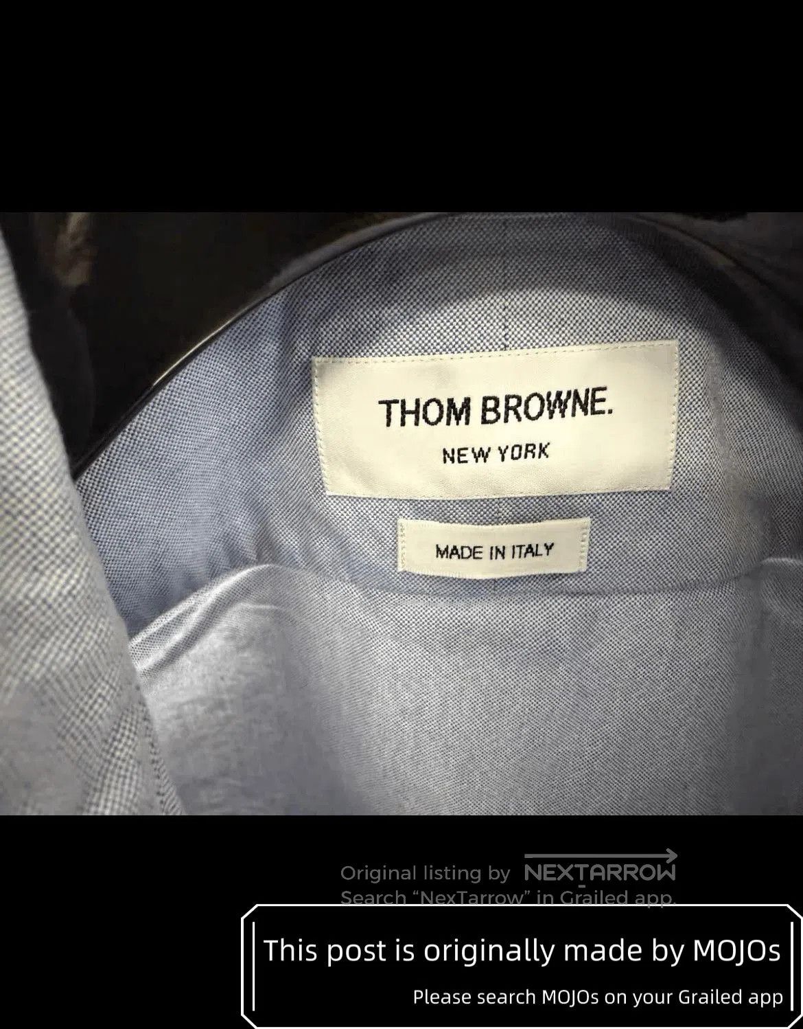 Thom Browne Sz 4 Thom Browne Logo Patch S/S Blue Shirt. Size US XL / EU 56 / 4 - 3 Thumbnail
