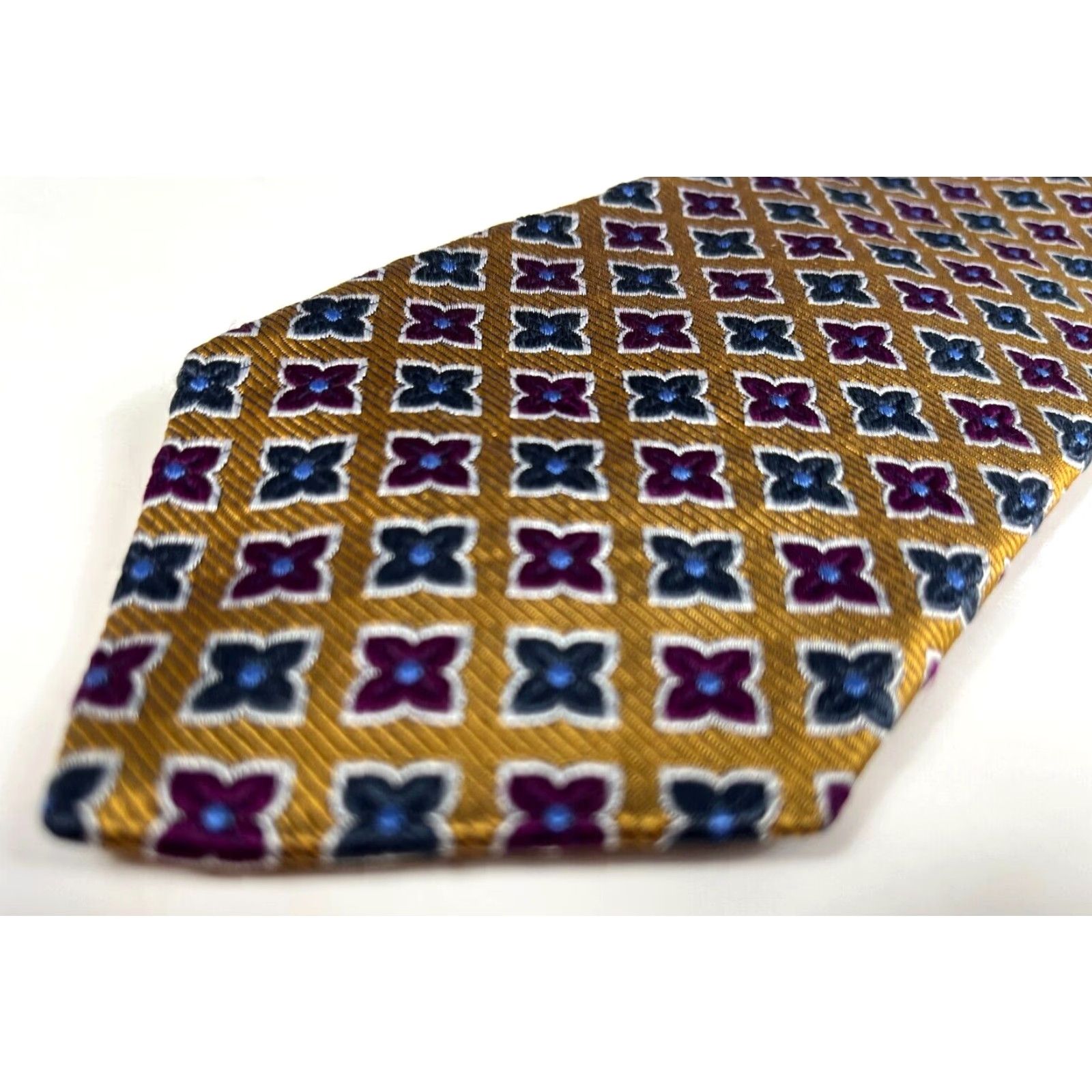 Vintage Trafalgar Men's Woven Silk Tie Made in USA Size ONE SIZE - 5 Thumbnail