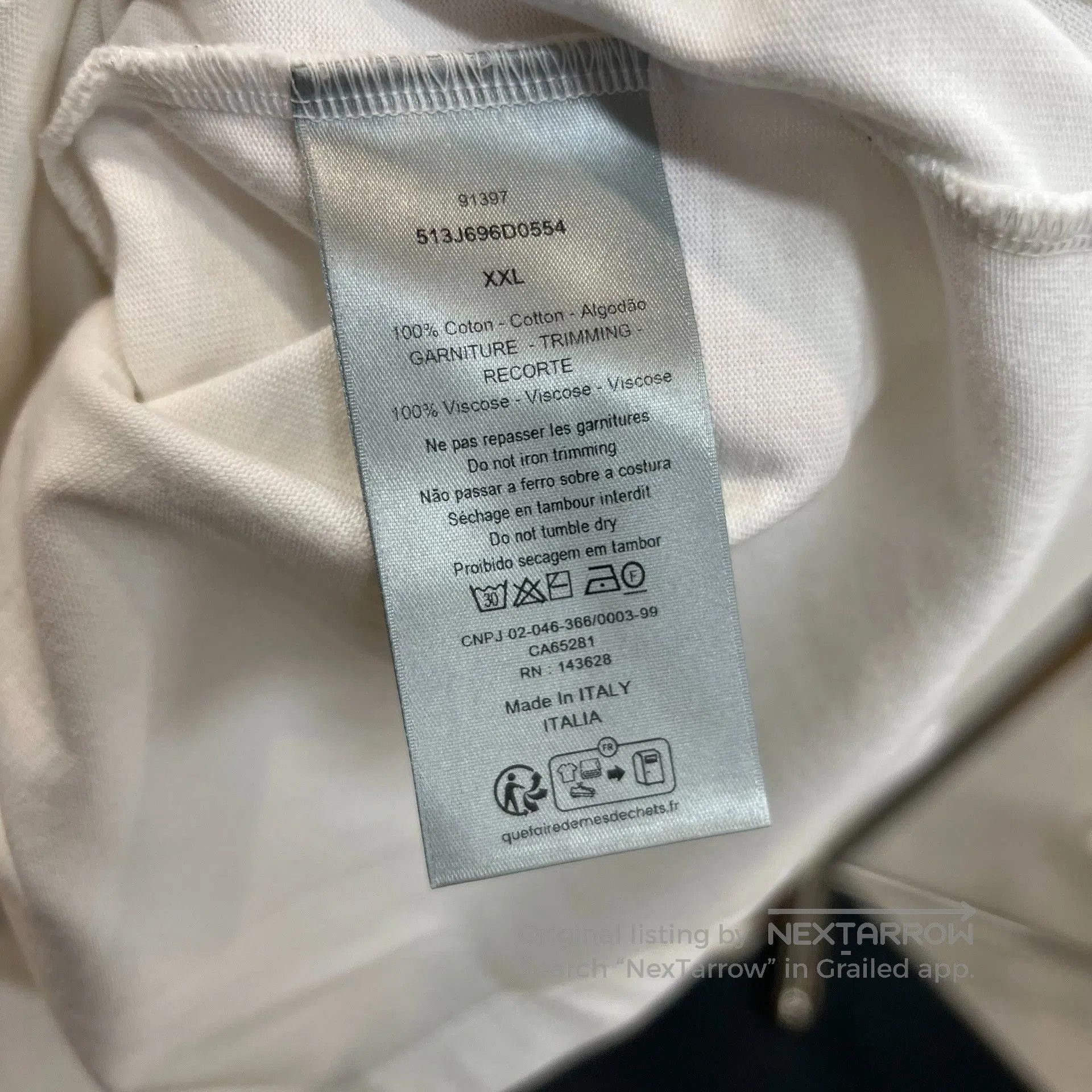 Dior Dior SS25 Men's Cotton Crewneck T. Size US XXL / EU 58 / 5 - 3 Thumbnail