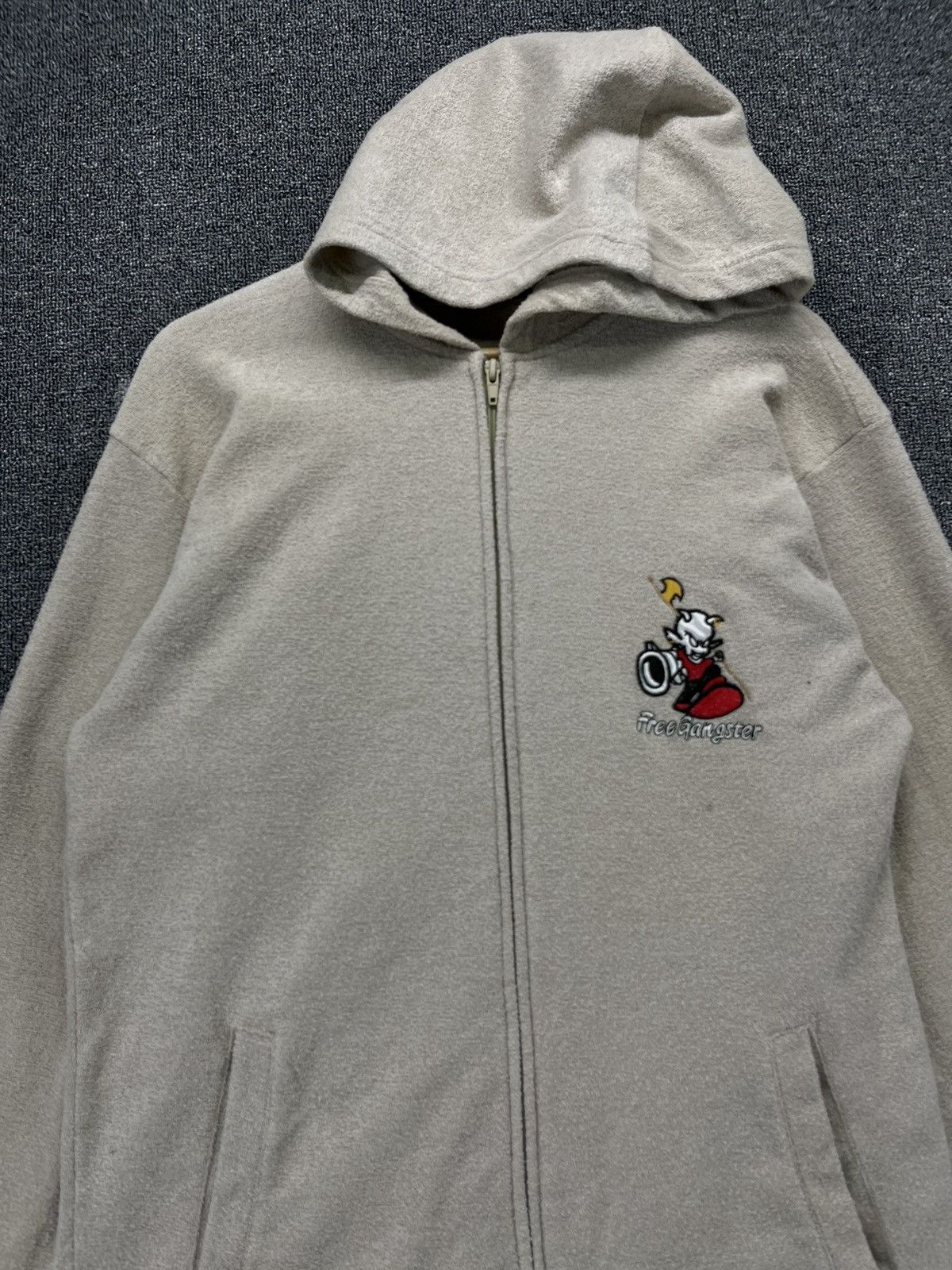 Japanese Brand Vintage Great Free Gangster Fleece Hoodie Sweatshirt Size US M / EU 48-50 / 2 - 10 Thumbnail