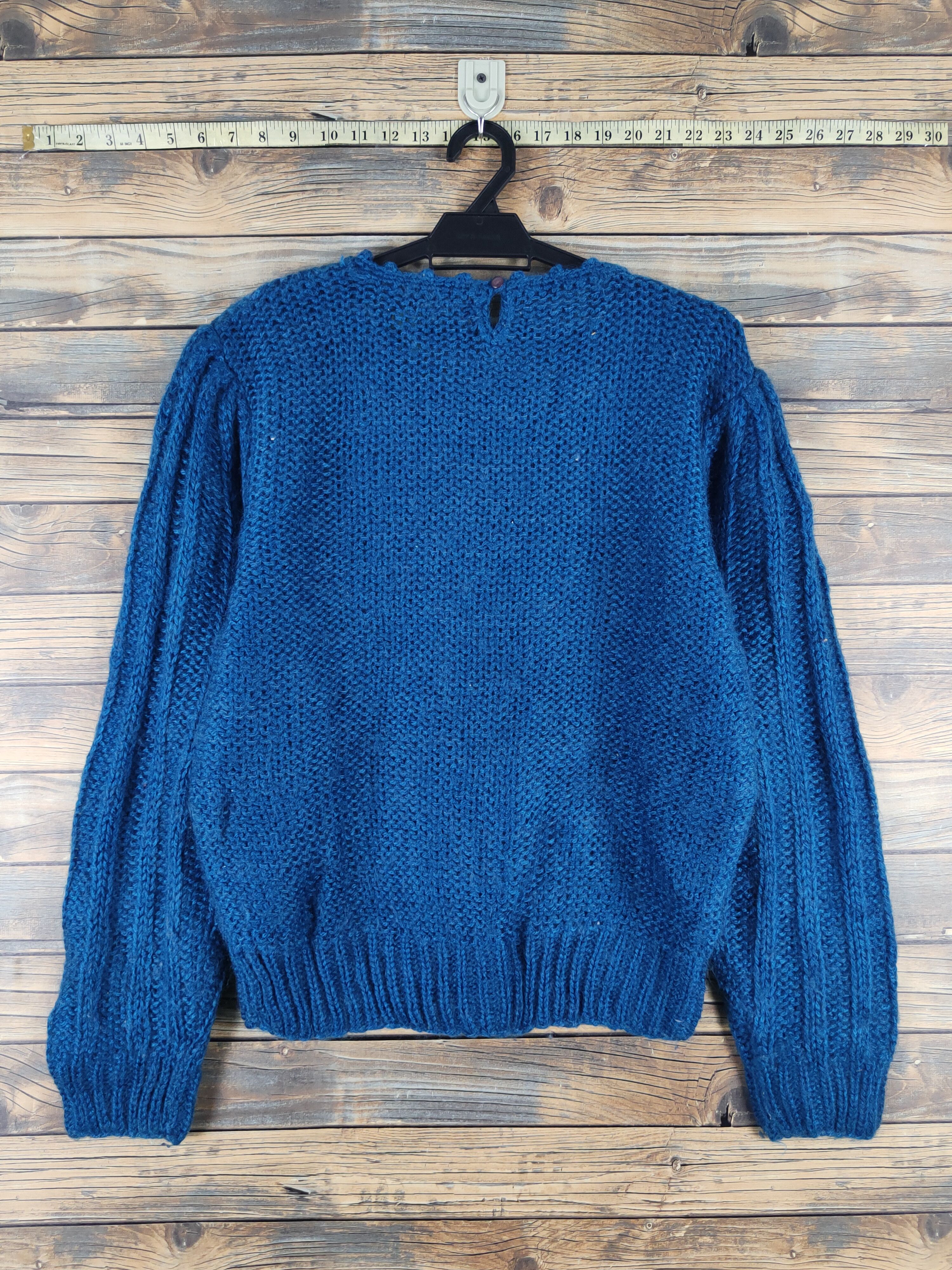 Japanese Brand Ammodo Dark Blue cable Knitwear #W1471 Size US M / EU 48-50 / 2 - 7 Thumbnail