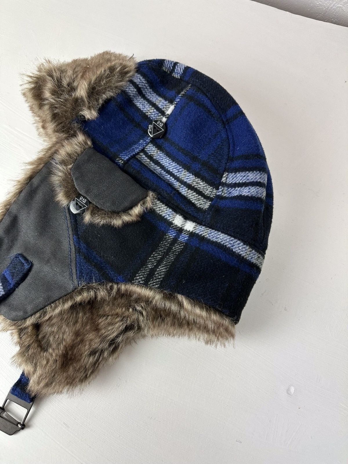 Hysteric Glamour × Vintage Crazy Y2K Mohair Fuzzy Hat Ushanka Punk Huge Size ONE SIZE - 7 Thumbnail