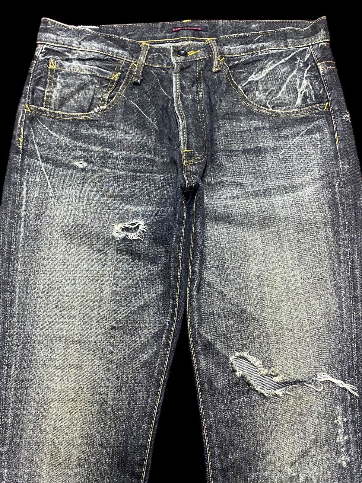 If Six Was Nine Vintage Blueway Denim Tears Thunder Jeans Size US 31 - 3 Thumbnail