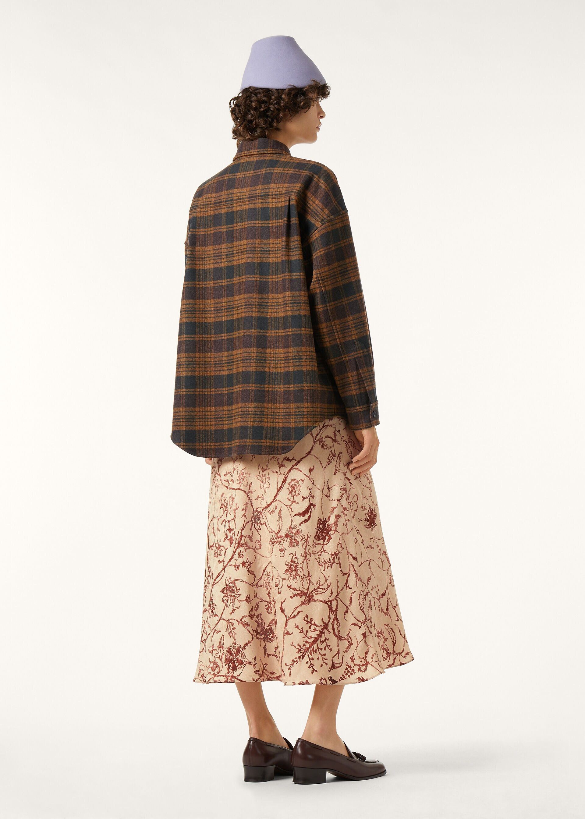 Loro Piana os11x0426 FAQ9434 Darby Overshirt in Green and Orange Tartan Size XS / US 0-2 / IT 36-38 - 5 Thumbnail