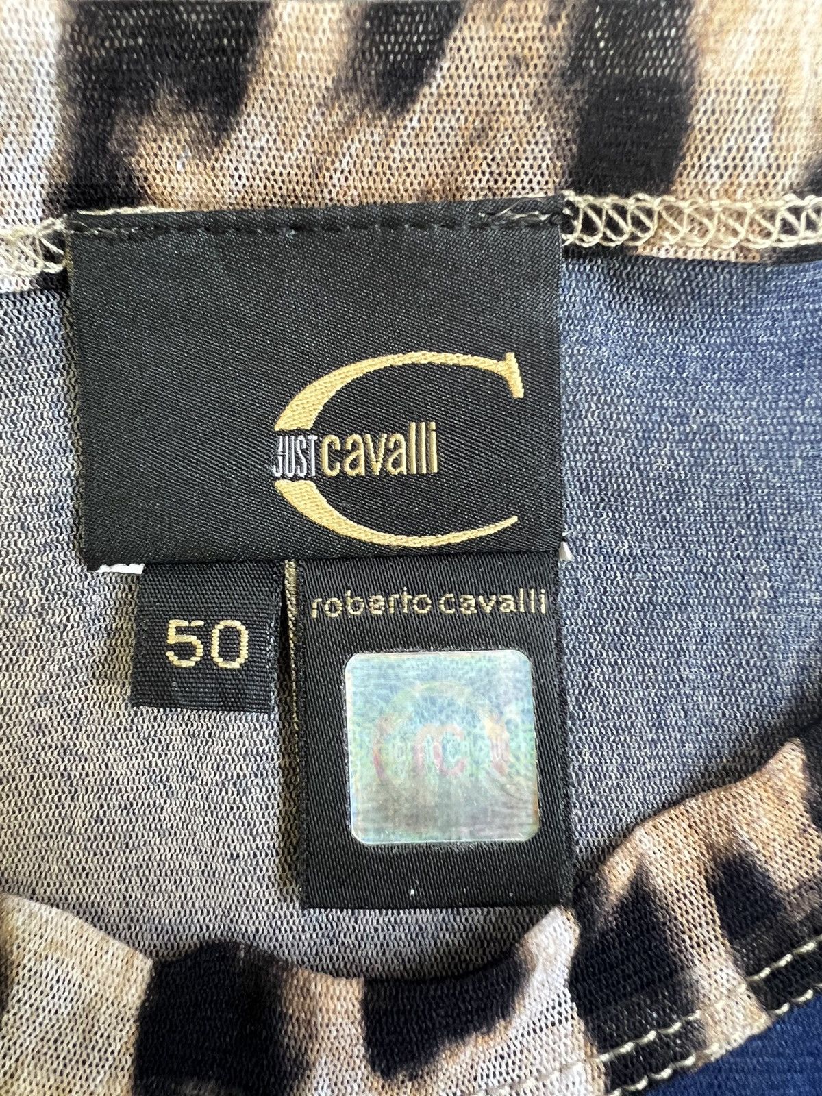 Just Cavalli × Roberto Cavalli SS 2005 JPG STYLE Cavalli Leopard Pattern Mesh long sleeve Size XL / US 12-14 / IT 48-50 - 7 Thumbnail