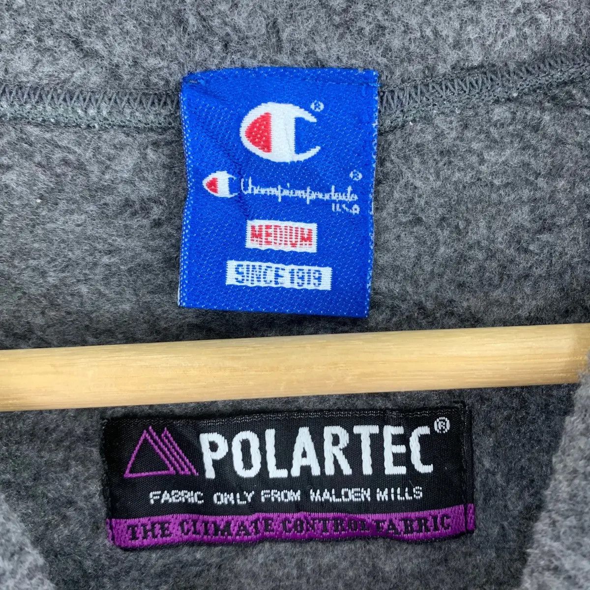 Champion Vintage CHAMPION PRODUCTS x POLARTEC Fabric Fleece Sweater Size M / US 6-8 / IT 42-44 - 7 Thumbnail