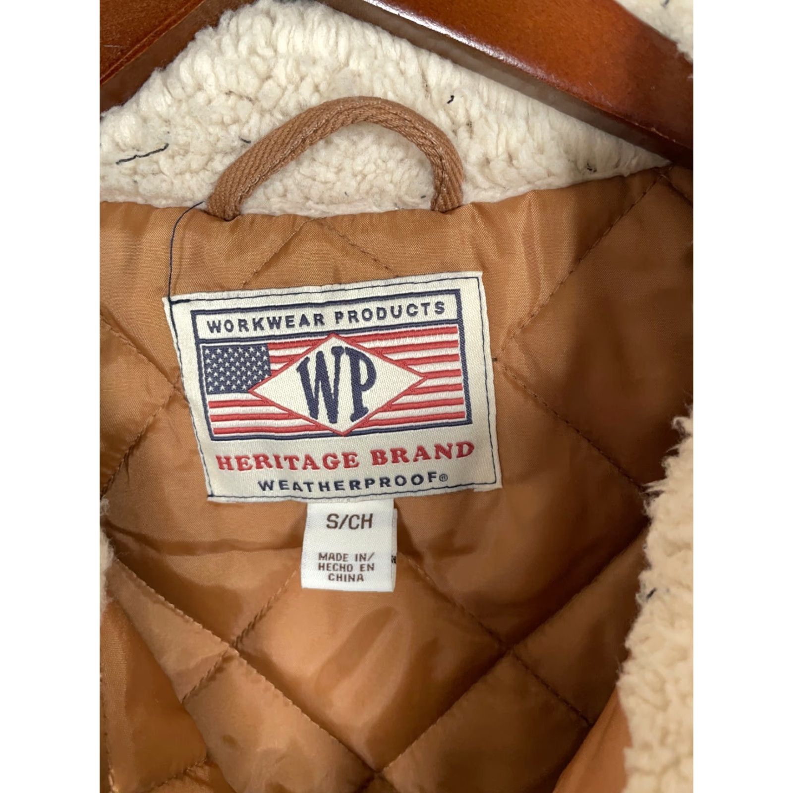 Weatherproof Weatherproof Heritage Brand Canvas Zip Up Vest Adult Small Brown Sherpa Collar Workwear Size US S / EU 44-46 / 1 - 4 Thumbnail