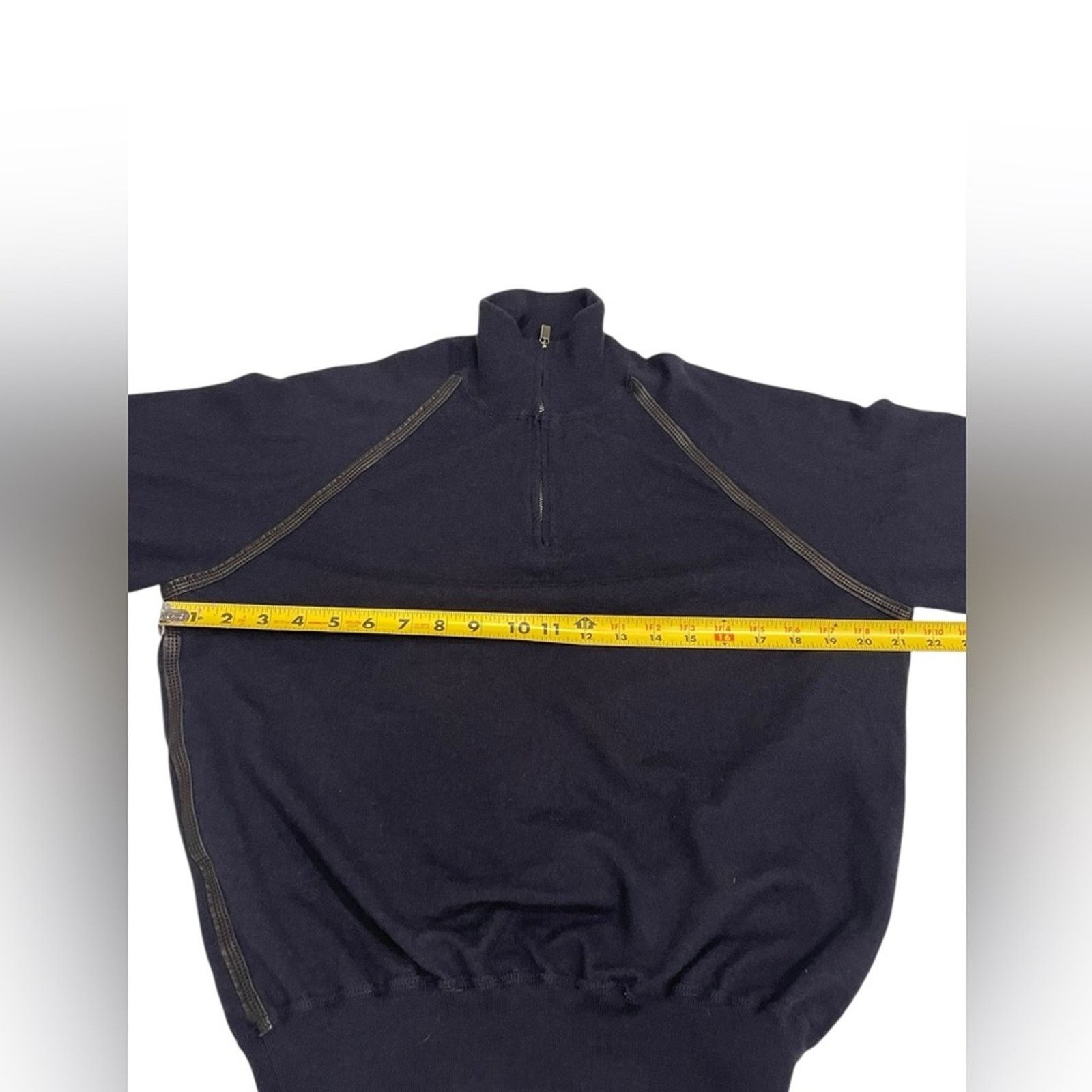 Ermenegildo Zegna Ermenegildo Zegna Sport Sweater Men L Blue 1/2 Zip Pullover Size US L / EU 52-54 / 3 - 7 Thumbnail